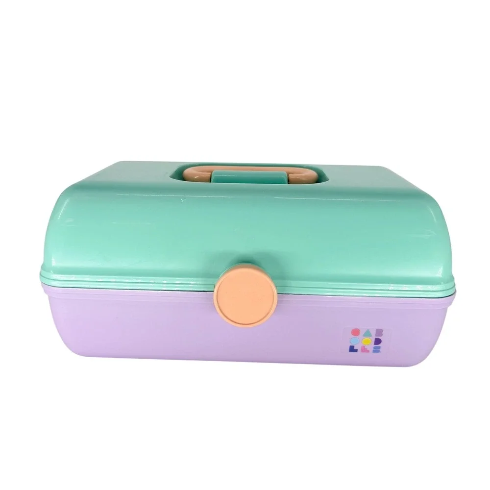 Vintage Caboodles Makeup Case 5626 Girls Medium Purple Mint 90s On-The-Go Girl
